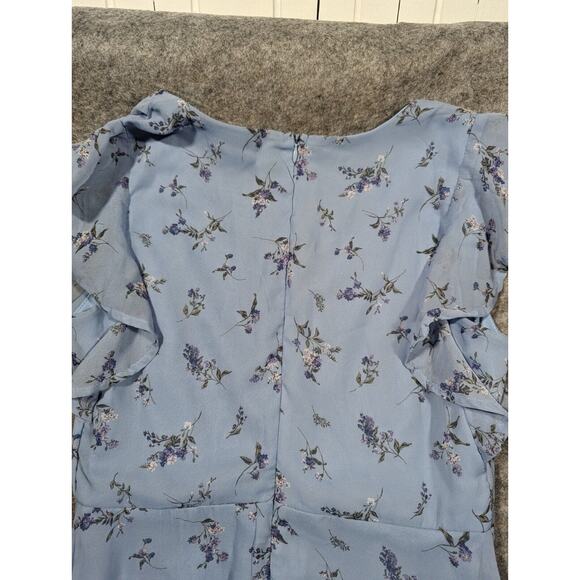 Altar'd State Florentina Blue Floral High Low Special Occasion Dress Medium - Picture 7 of 7